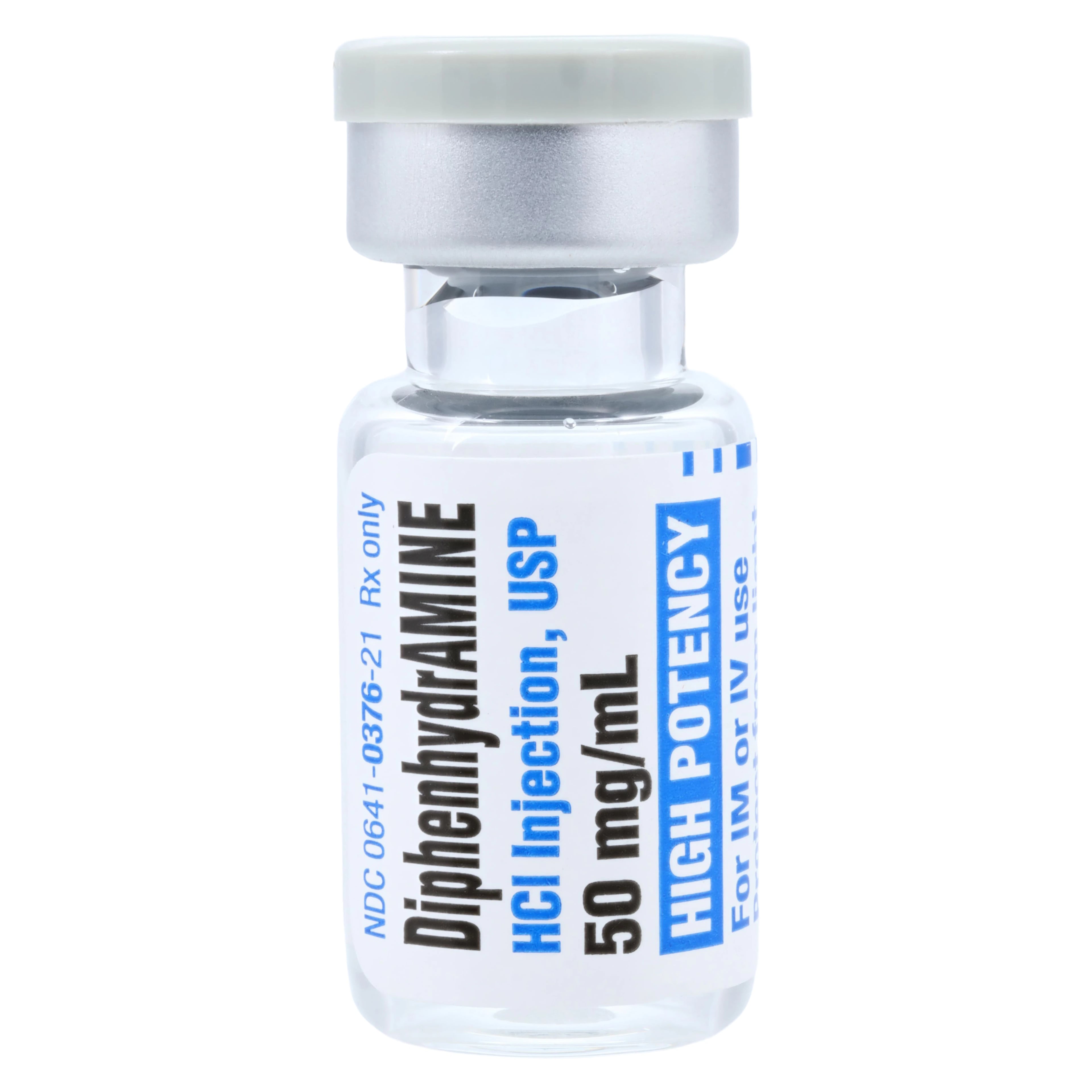 Diphenhydramine Injection 50mg/mL, Single Dose Vial (SDV), 1mL, Non-Returnable, Hikma Pharmaceuticals