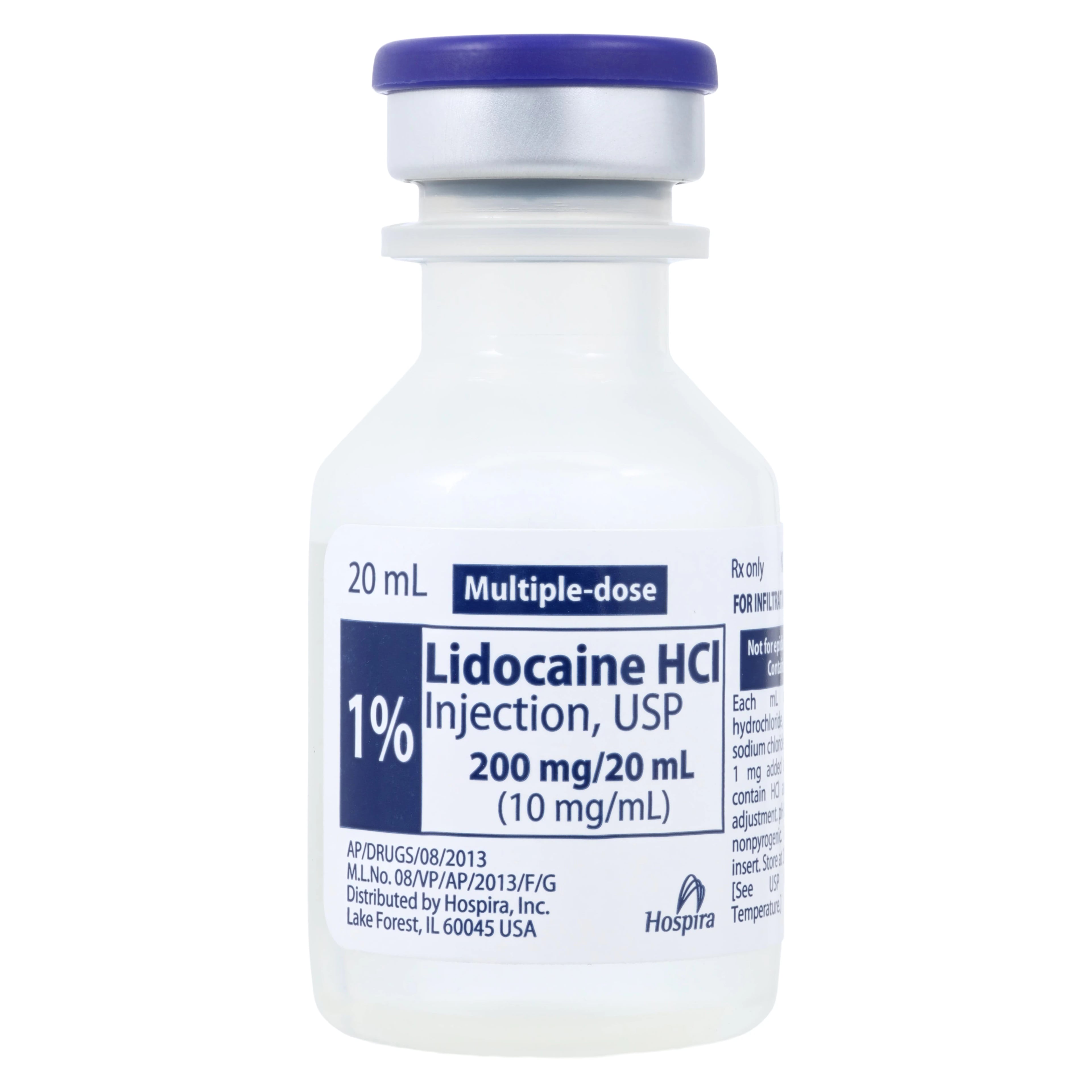 Lidocaine HCl Injection 1% MDV Non-Return 20mL, Pfizer