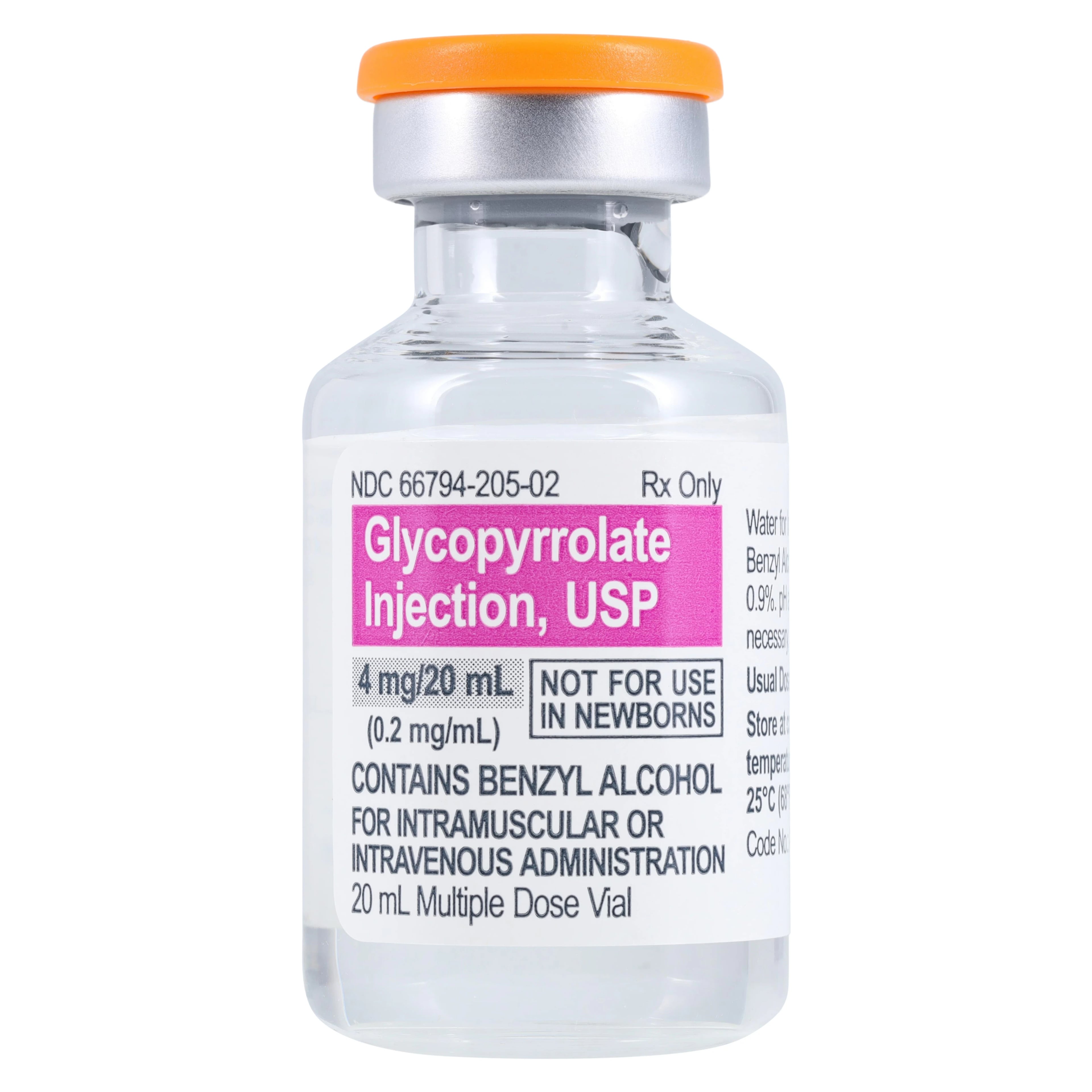 Glycopyrrolate Injection 0.2mg/mL, MDV, 20mL, Piramal Critical Care