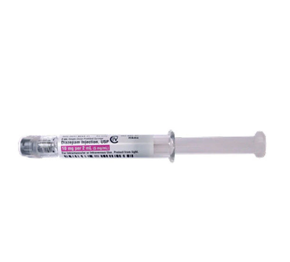 Diazepam Injection 5 mg/mL Prefilled Syringe, 2 mL Each
