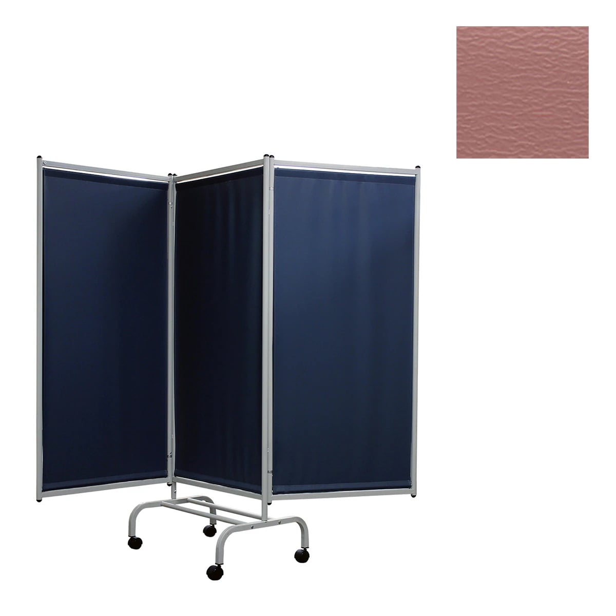 Elite Designer Privacy Screen, Steel 3-Panel, Mauve, Each