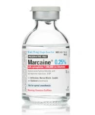 Marcaine (Bupivacaine HCl) with Epinephrine Injection, 0.25% with 1:200,000 Epinephrine, Preservative-Free, Single-Dose Vial, 30 mL, 10/Package