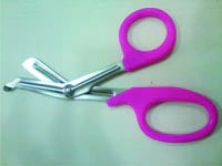 Fine Surgical Instruments Utility EMT Shears, 7-1/2" Stainless Steel, Autoclavable, Pink Handle