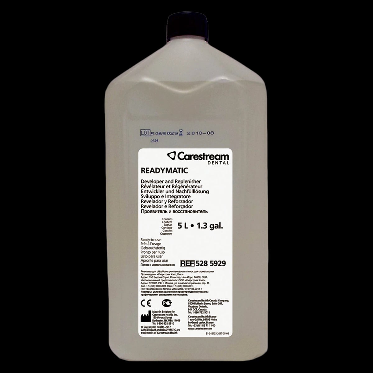 Carestream Readymatic Dental X-Ray Developer & Replenisher, 2 x 5 L Bottles, 5285929