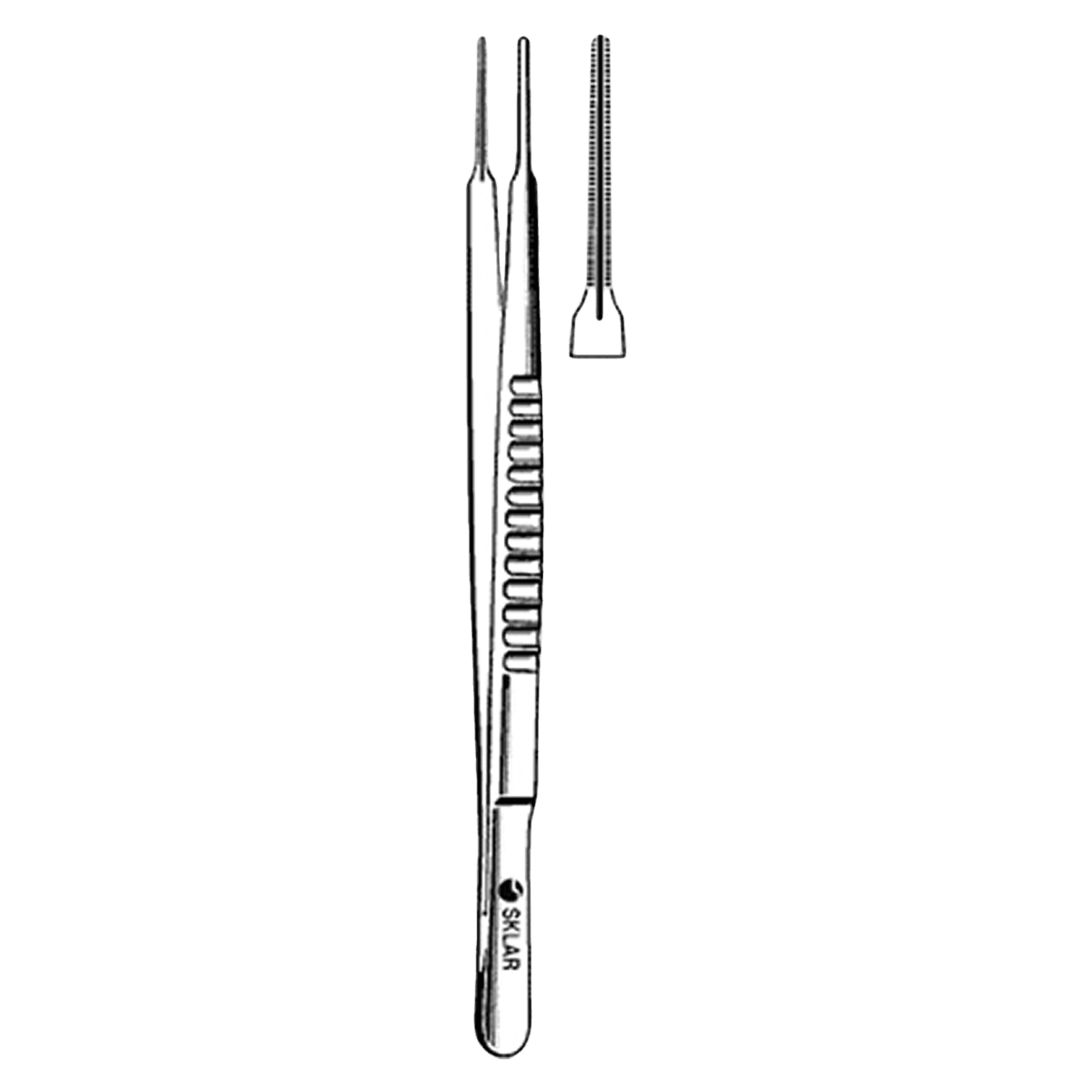 Sklar Instruments Cooley Vascular Tissue Forcep, Straight, 8 Inch