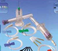 Exel Vaculet Blood Collection Set, 23G x 3/4" Needle, 12" Tubing, Winged, Blue, Sterile, 50/Box