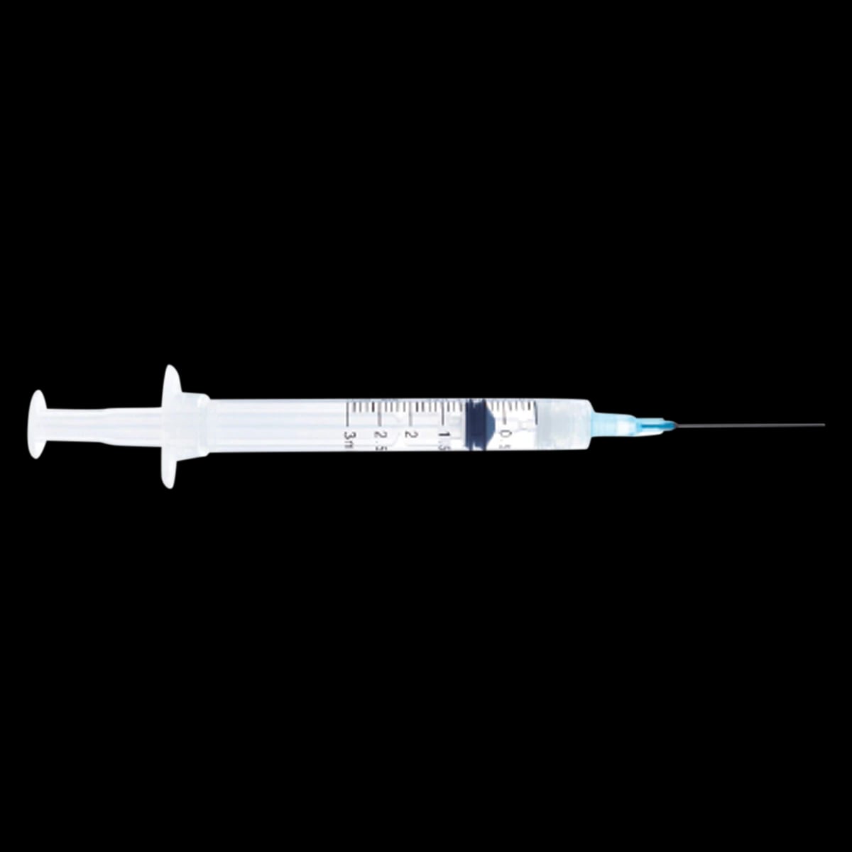 Sol-Millennium Medical InviroSnap Hypodermic Syringe with Safety Shield, 23G x 1", 3cc, Blue, Automatic Retraction, Sterile, Latex-Free, 100/Box