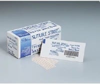 Suture Strip Plus Wound Closure Strip, Non-Woven Polyamide, 1/8" x 3", Tan, Adherent, Sterile, 50/Box