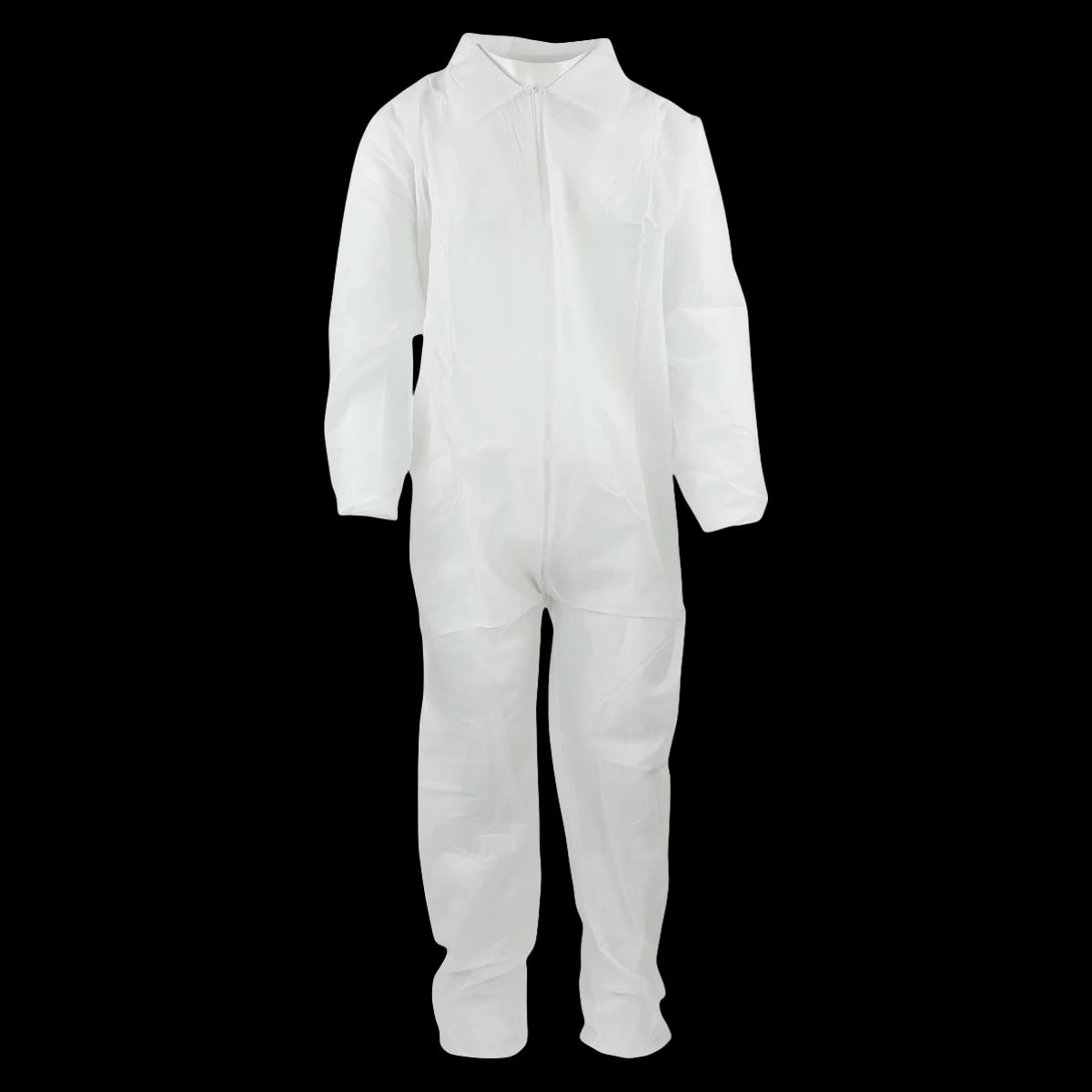 Dukal Disposable Staff Coverall, Spunbonded Polypropylene, 3X-Large, White, Long Sleeves, 5/Bag