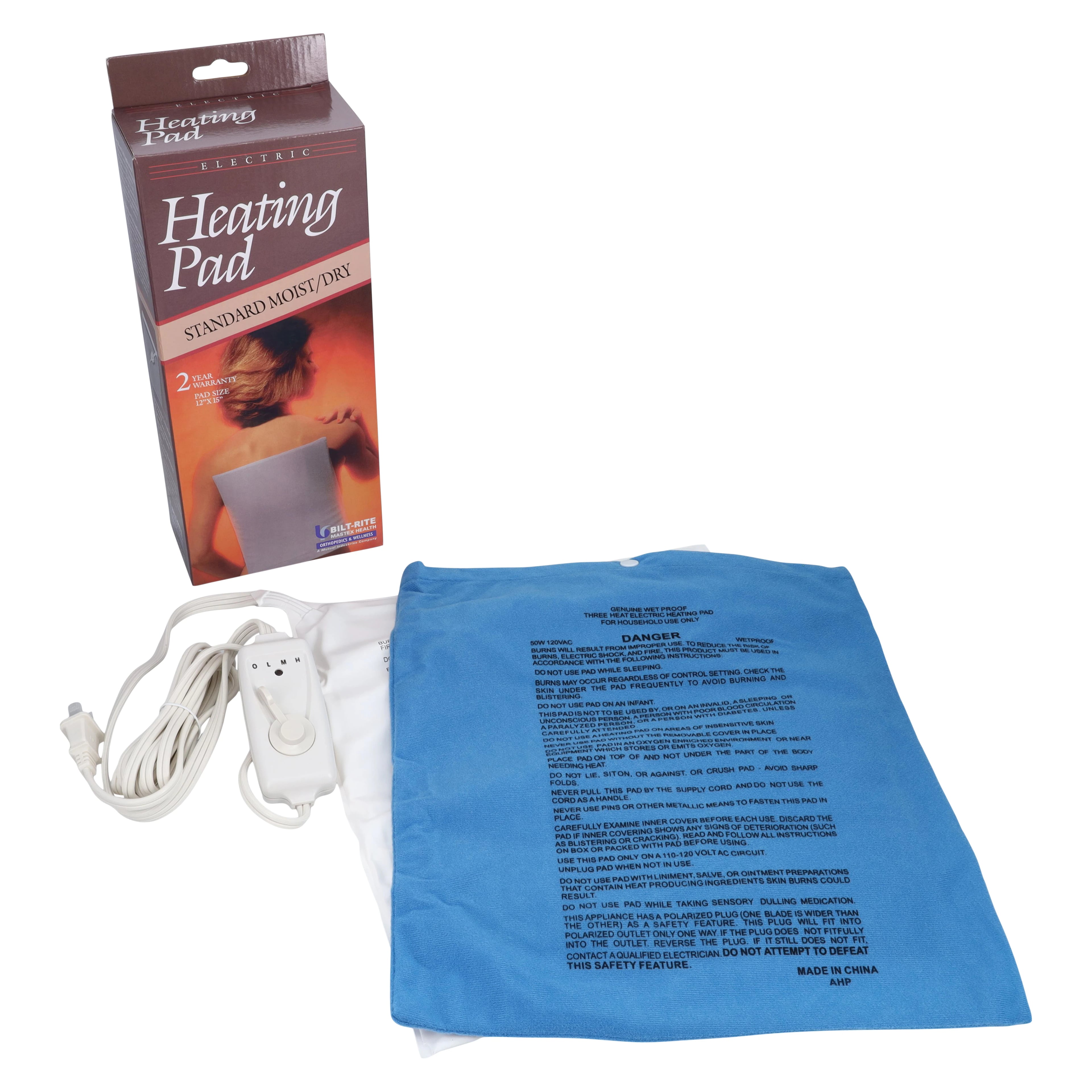 Economy Heating Pad Moist/Dry, 12x15", Mastex Industries