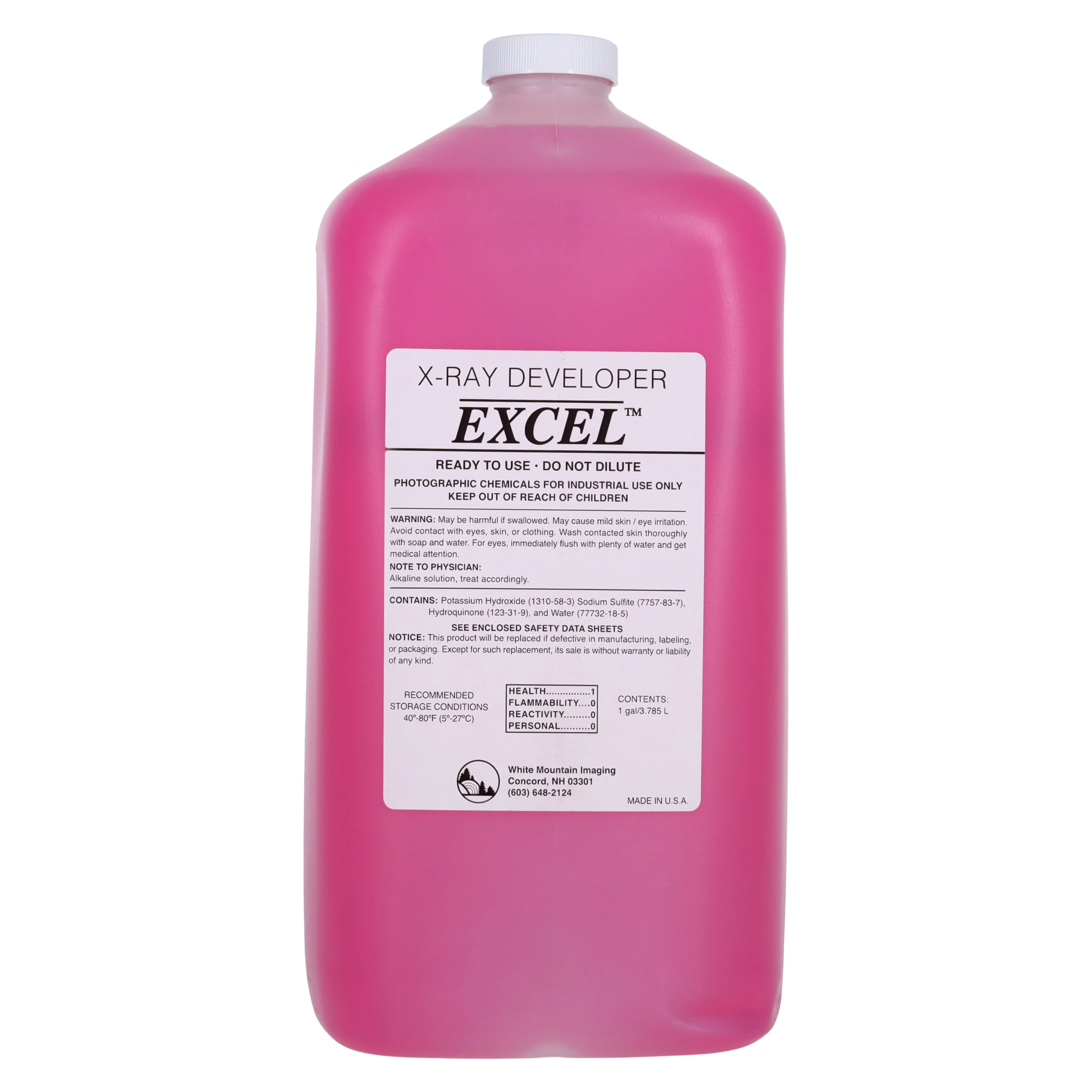 Dent-X Excel Ready-To-Use Developer Solution, 1 Gallon Bottle, 4/Case, 9992602201