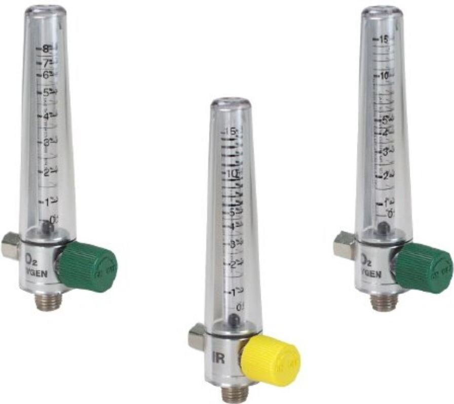 Precision Medical Oxygen Flow Meter, 0-15 LPM, Handheld, Each