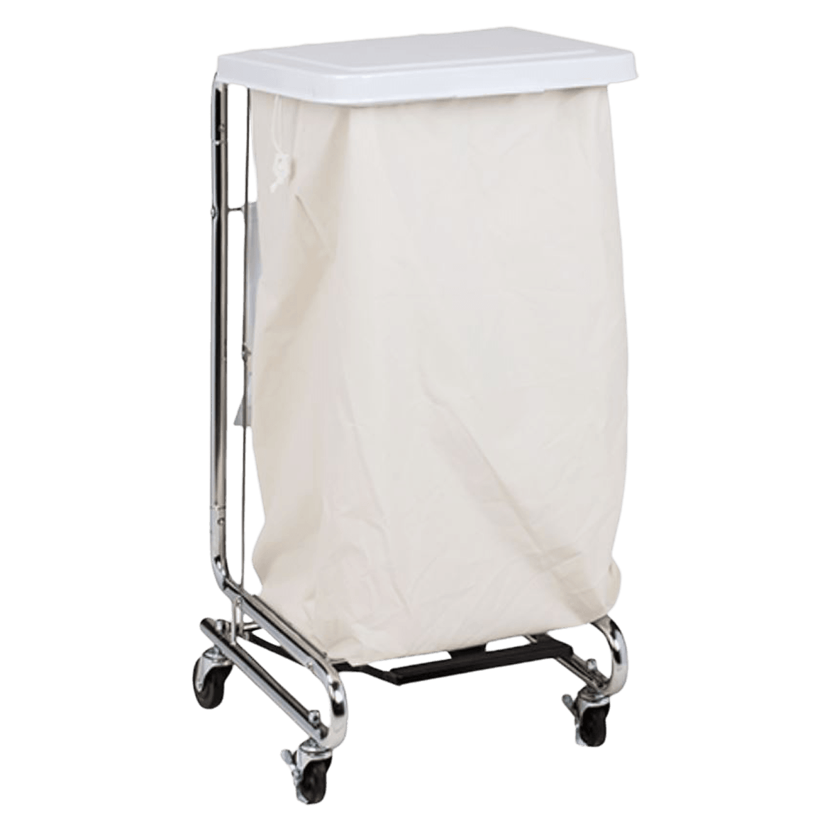 Clinton Industries Hamper Laundry Bag, Beige, Drawstring Closure, Square Cloth, 18"