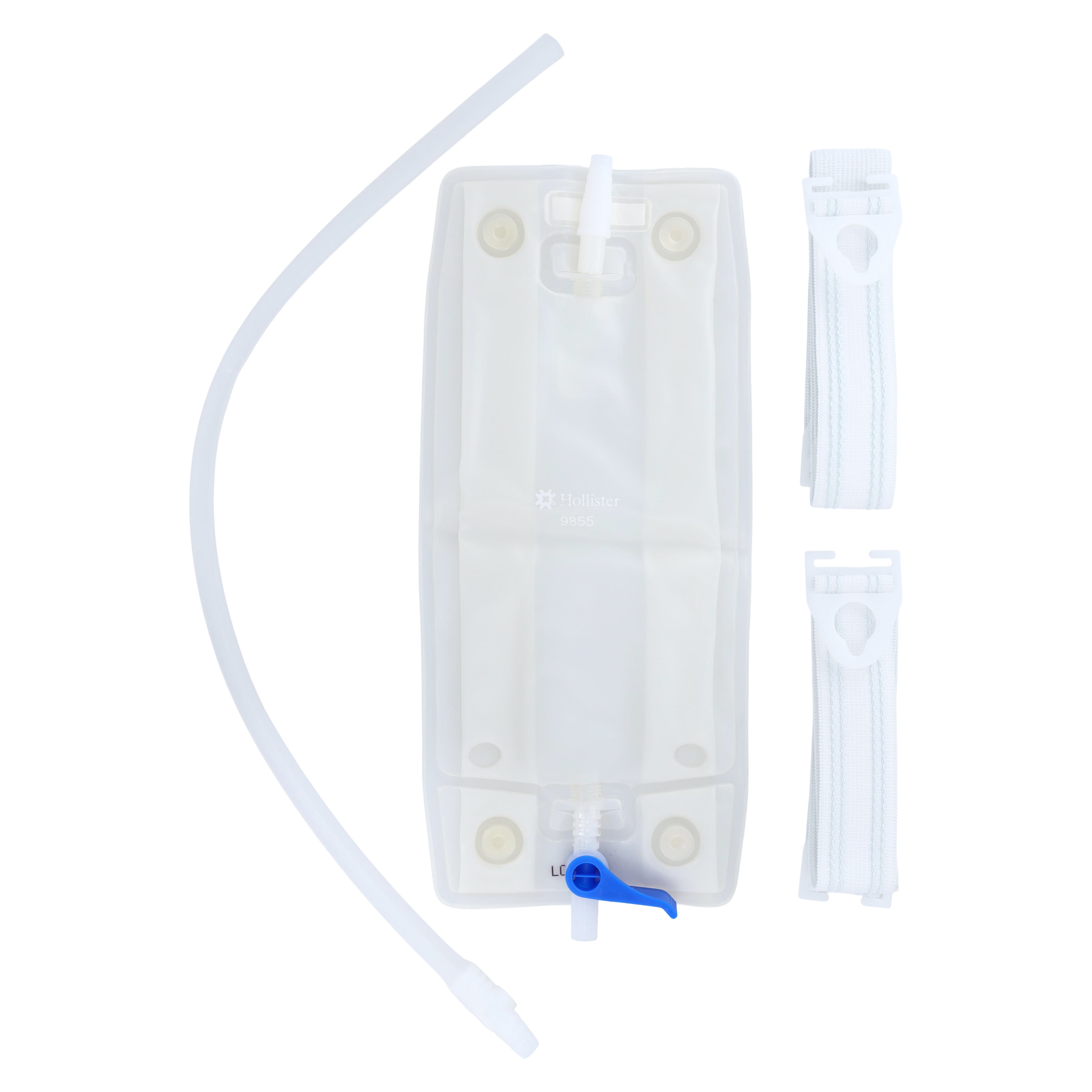Hollister Urinary Leg Bag Combination Pack, 30oz/900ml, Vinyl, Disposable, Anti-Reflux Valve, Large, #9655