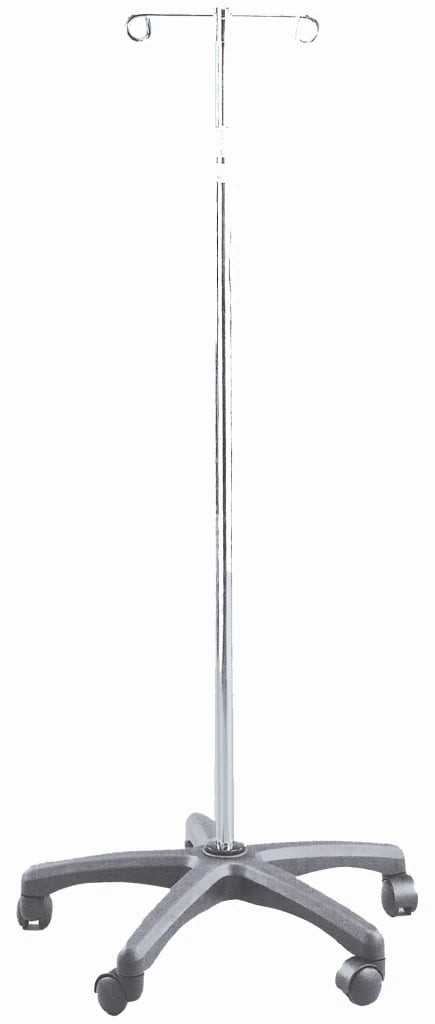 Drive Medical Designs IV Stand, 2-Hook, 5-Leg Base