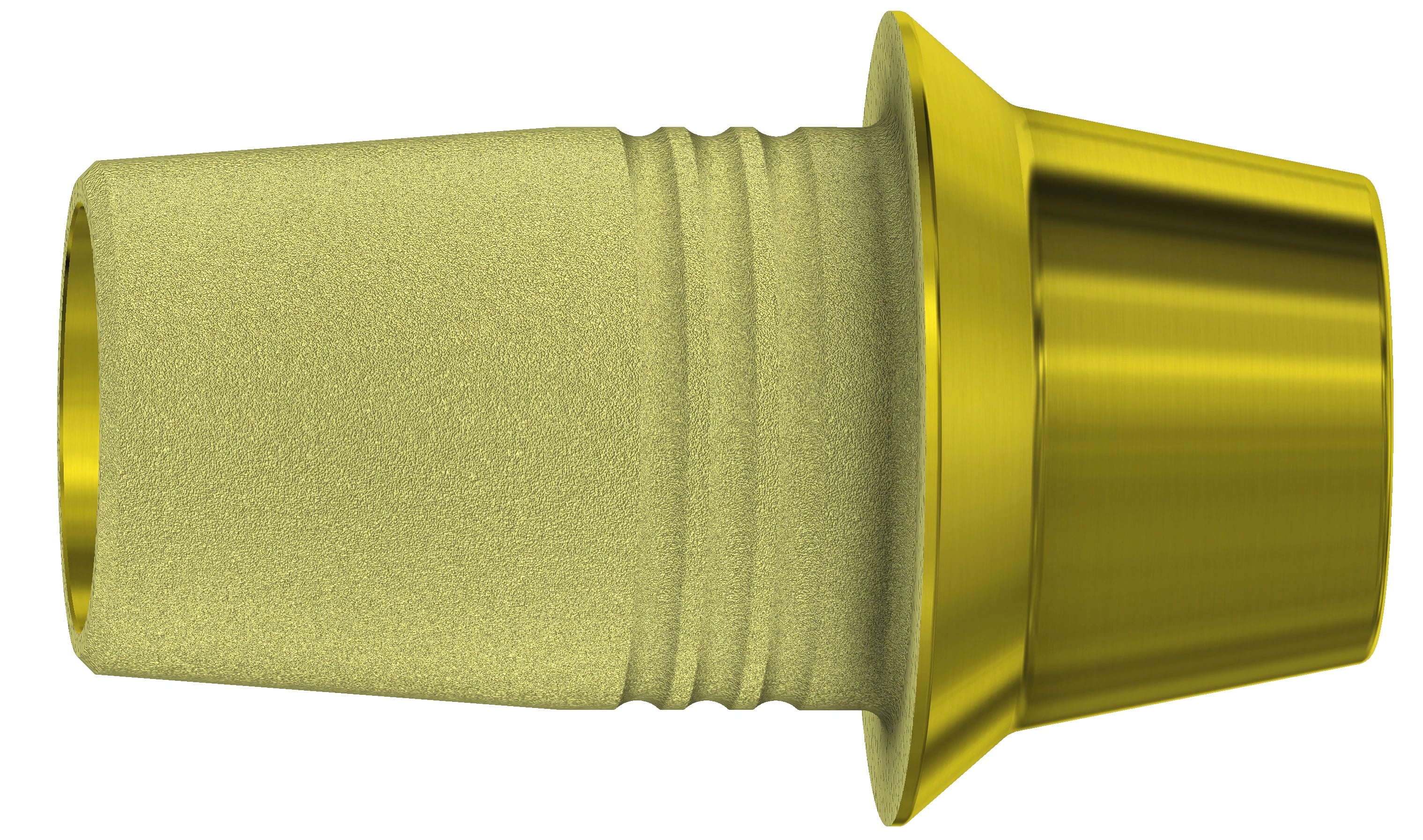 Dess C-Base Non-Engaging Titanium Base, EV4.2, GH 1mm, Conic EVO, Gold Anodized, Includes Final Screw (SKU 19.060)