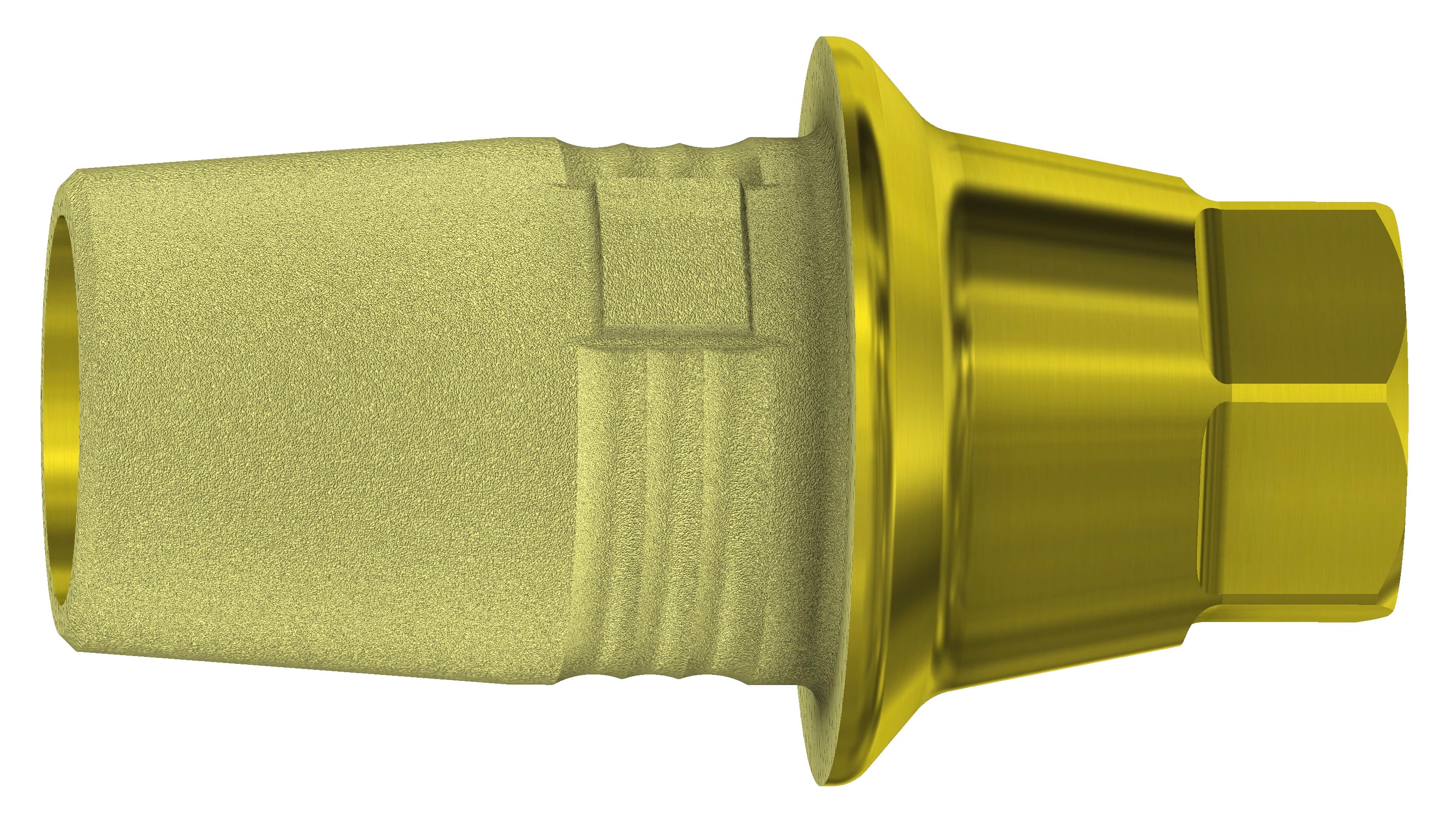 C-Base Non-Engaging OSSTEM® TS Standard GH1.0mm Conic OSS Titanium Base, Gold Anodized, Includes Final Screw (SKU 19.073)
