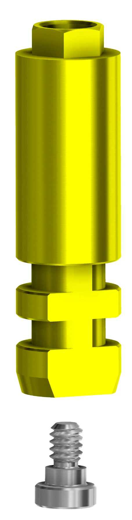 DESS Digital Analog External Hex Abutment (BioH 3.5), Anodized Yellow, 1 Each