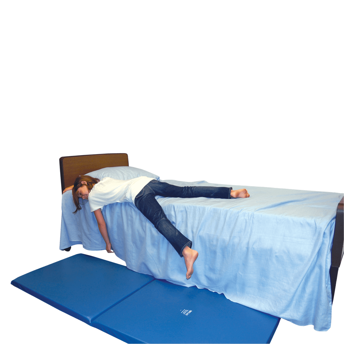 Skil-Care Exercise Mat, 36" x 72" x 4", Blue Polyurethane Foam/Vinyl, 01KWC87QB1FEMCDEB8BY7BHMF1