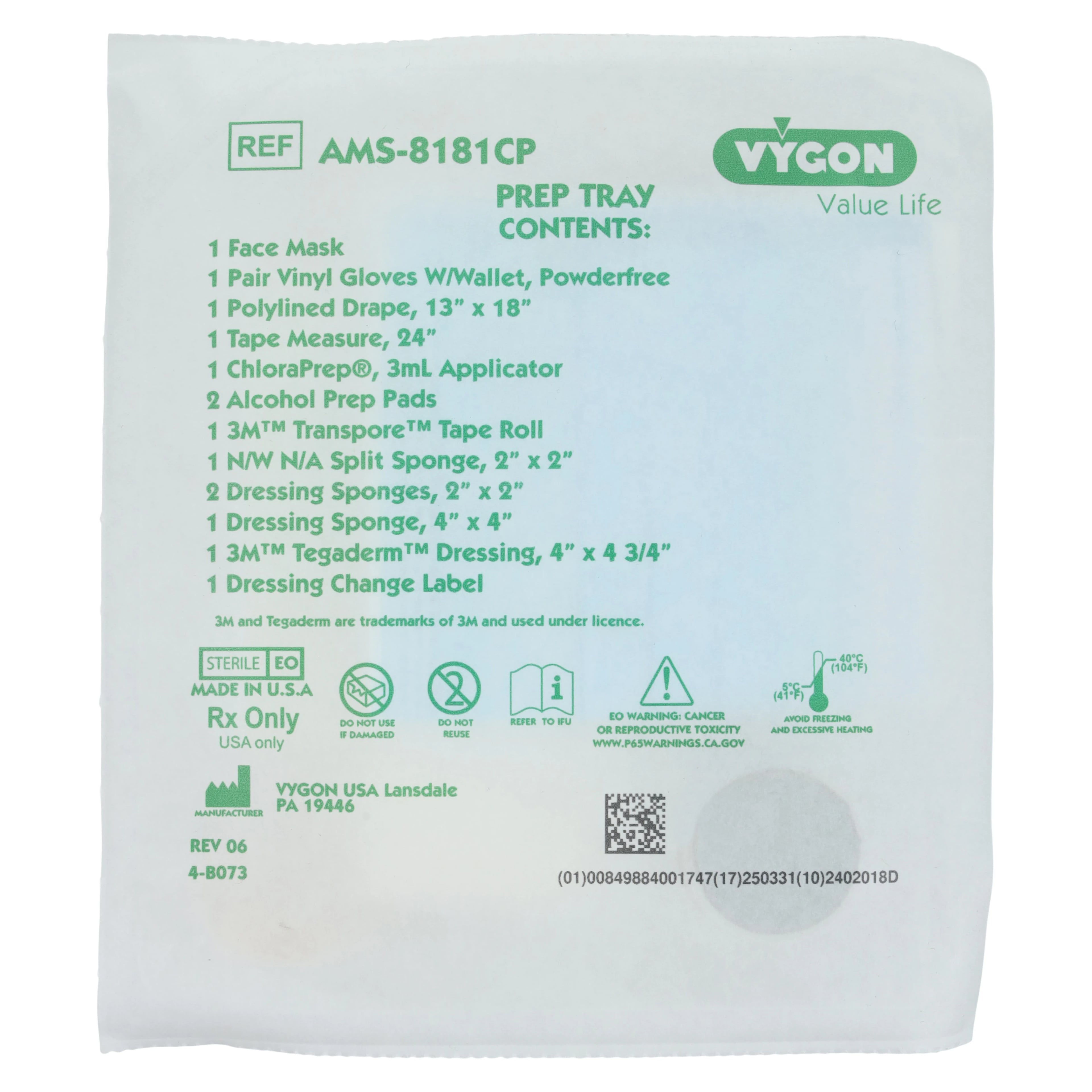 Vygon Prep Tray with Chloraprep
