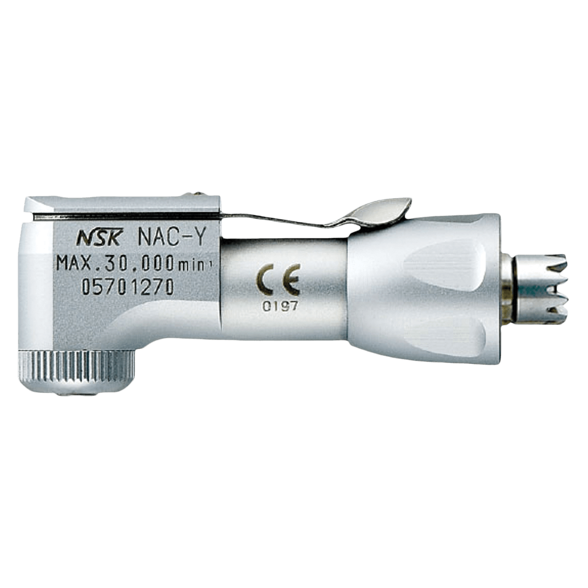 NSK EX Series NAC-Y Low Speed Contra Angle Latch Head, No Spray, E-Type, C032002
