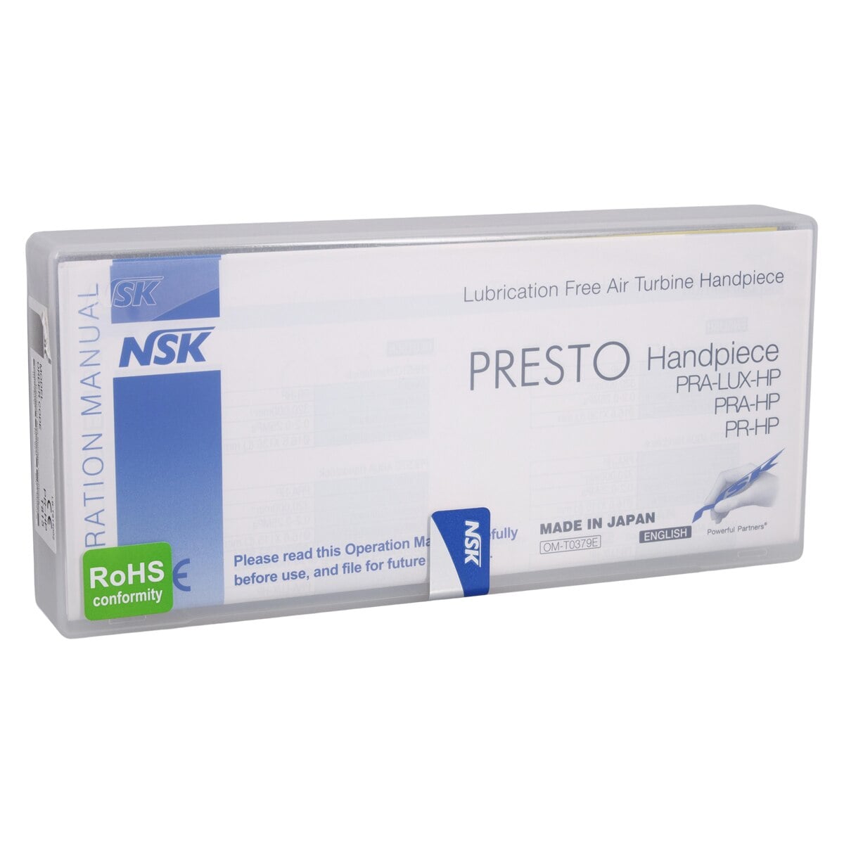 NSK Presto II Lube Free Air Turbine Handpiece, 320,000 RPM