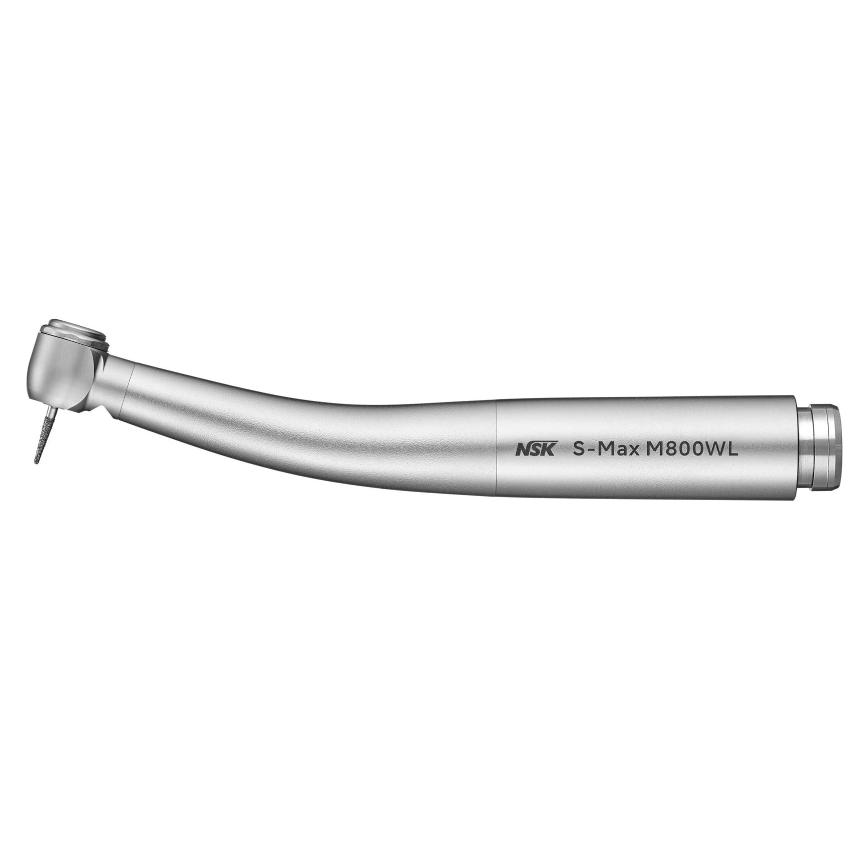 NSK S-Max M800WL Series High Speed Handpiece, Miniature Head, Push-Button Autochuck, Cellular Glass Optic, Quattro Spray, Air-Driven, W&H RQ Coupler Compatible