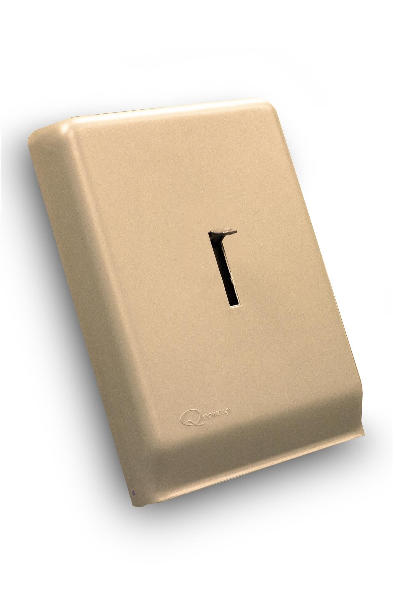 Qtowels Paper Towel Dispenser, Bone, Plastic, Wall Mount, 3.1 in x 13 in x 9.2 in