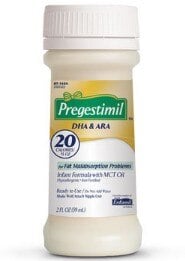 Pregestimil 20 Cal Nursettes, Infant/Toddler Liquid Formula, DHA & ARA, 2 oz Bottles, 48/Case