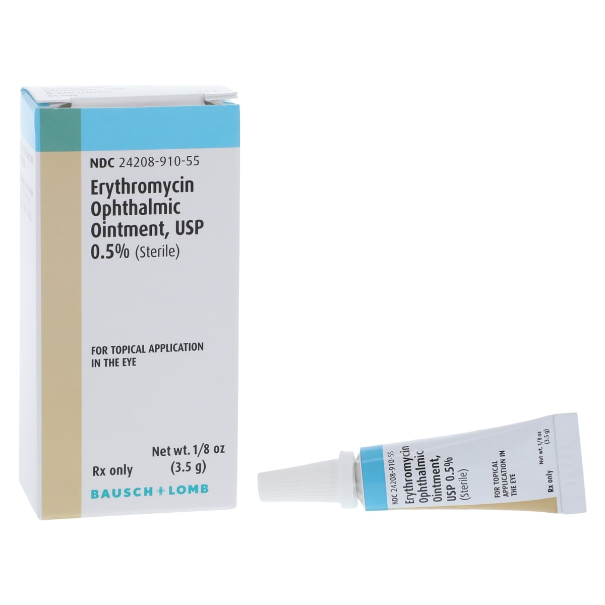 Bausch Erythromycin Ophthalmic Ointment 0.5%, 3.5g Tube