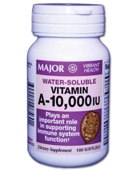 Vitamin A Natural Capsules, 3000 mcg (10,000 IU), 100/Bottle