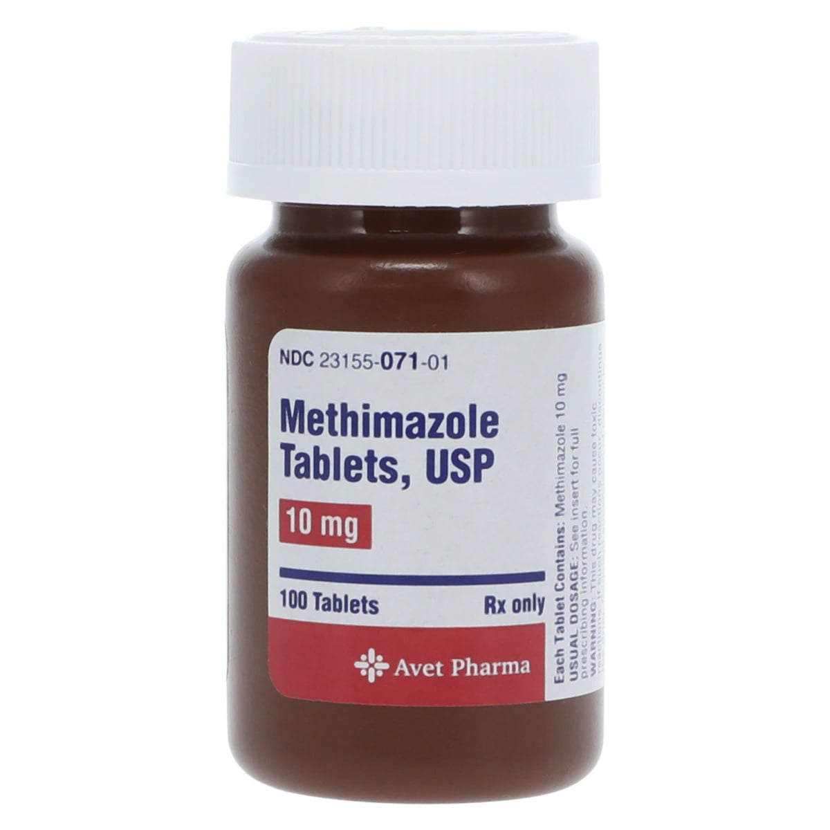 Methimazole Tablets, 10mg, 100/Bottle, Heritage Pharmaceuticals