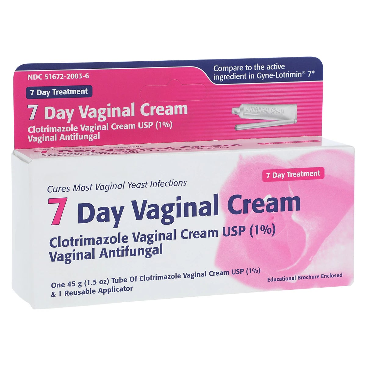 Clotrimazole Vaginal Cream 1%, 7-Day Treatment, 1.5 oz Tube