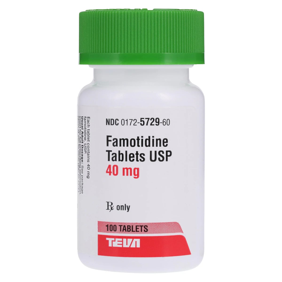 Famotidine Tablets, 40mg, 100/Bottle, Teva Pharmaceuticals