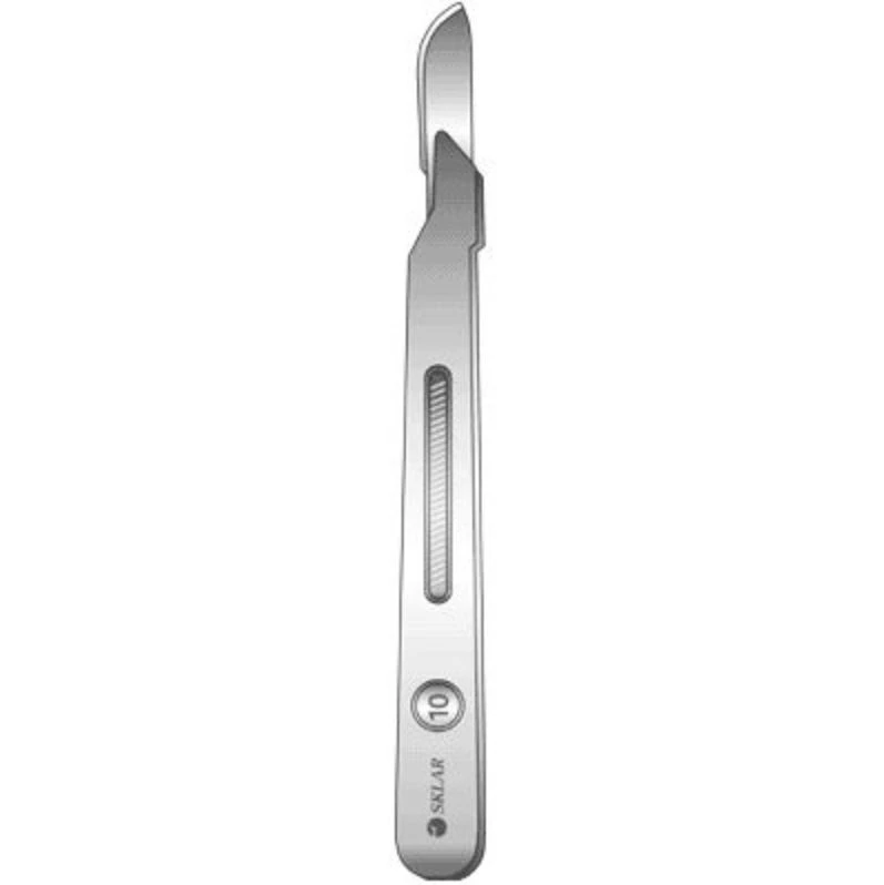 Sklar Instruments Disposable Surgical Scalpel #10, Sterile, Plastic Handle with Stainless Steel Blade