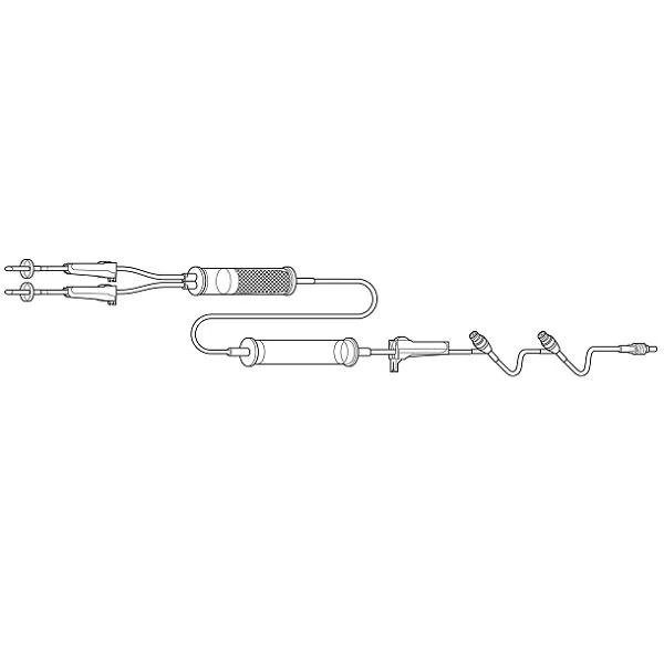 Baxter IV Solution Set Y-Type, 10 Drops/mL, 78", 2 Interlink Y-Injection Sites, Male Luer Lock Adapter, Sterile, Latex-Free, 48/Case