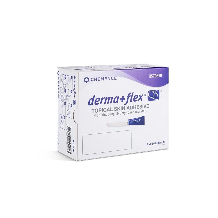 DermaFlex QS Topical Skin Adhesive, 2-Octyl Cyanoacrylate, 0.7mL, Violet, 6/Box