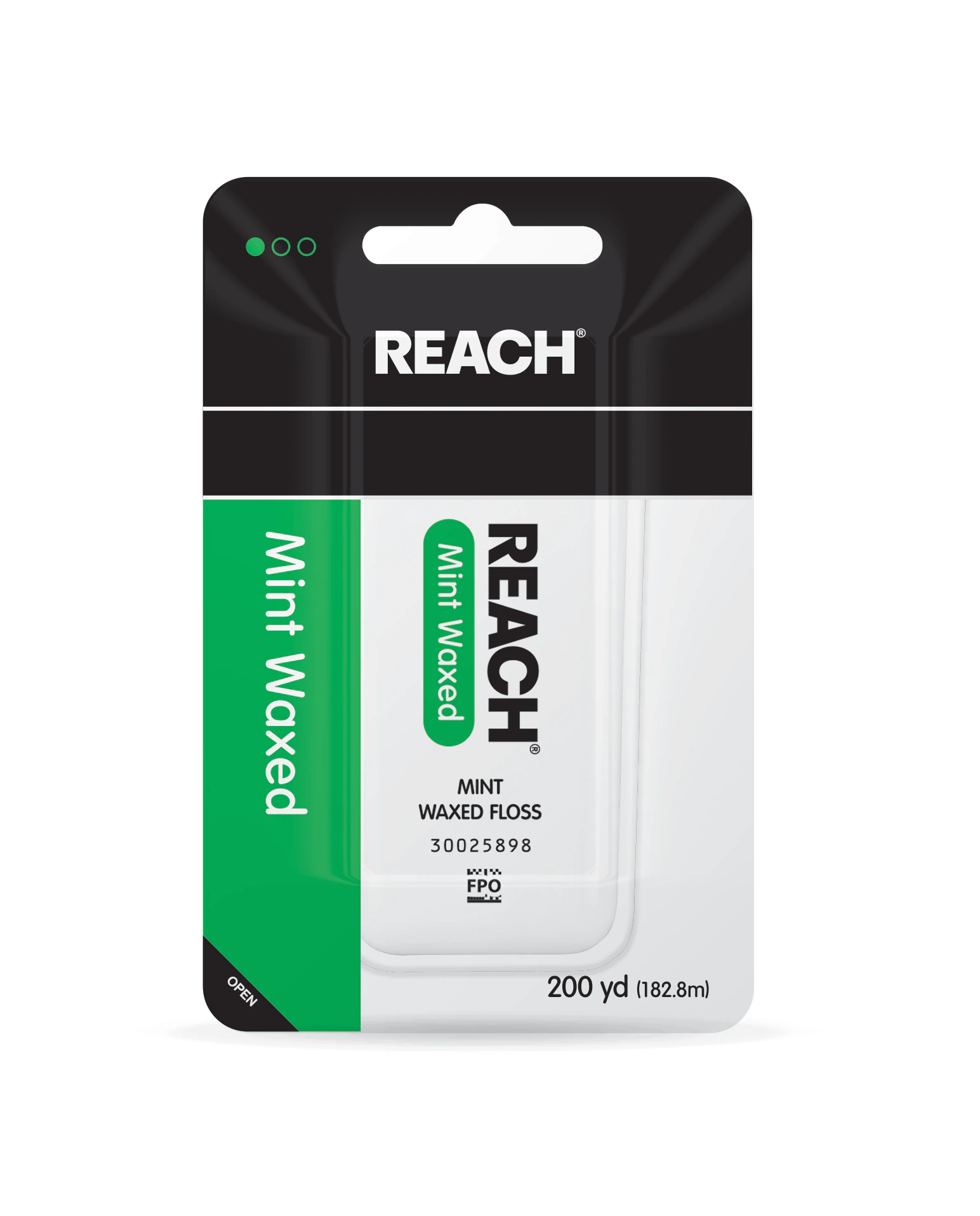 Reach Waxed Dental Floss Refill, Mint, 200 yd, No Dispenser, 211896400