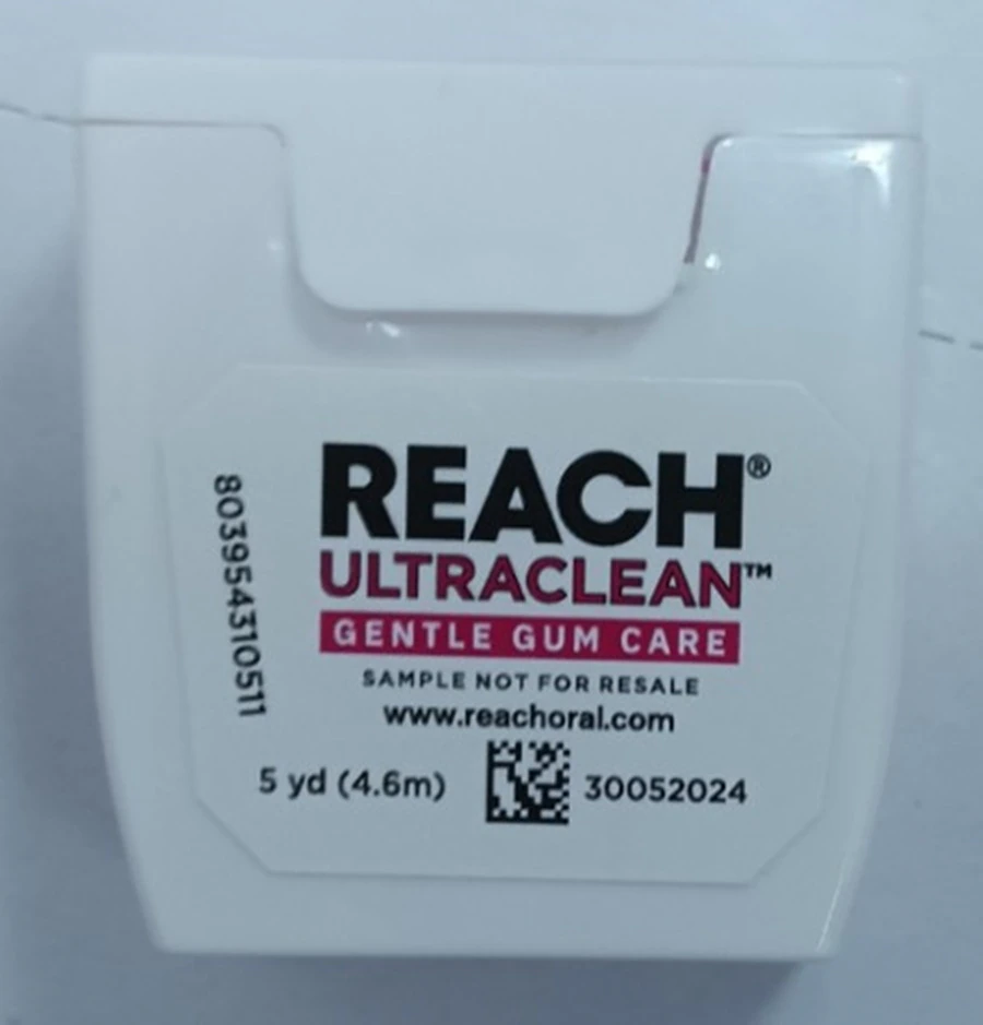 Reach Ultraclean Gentle Gum Care Floss, 5 Yards, Cinnamon Mint, 144/Case