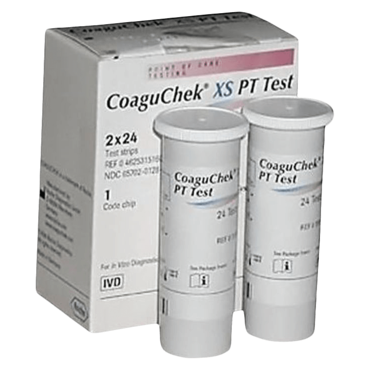 CoaguChek XS PT/INR Test Strips, 2x24 Count (48 Strips/Box)