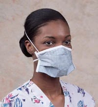 Critical Cover PFL N-95 Particulate Respirator with Magic Arch, Teal Stripe, 35/Box, 695
