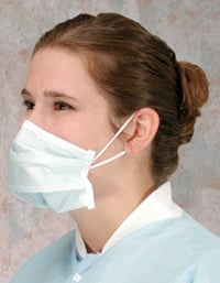 Alpha Protech Critical Cover PFL Earloop Face Masks, ASTM Level 3, Blue, 50/Box, 615