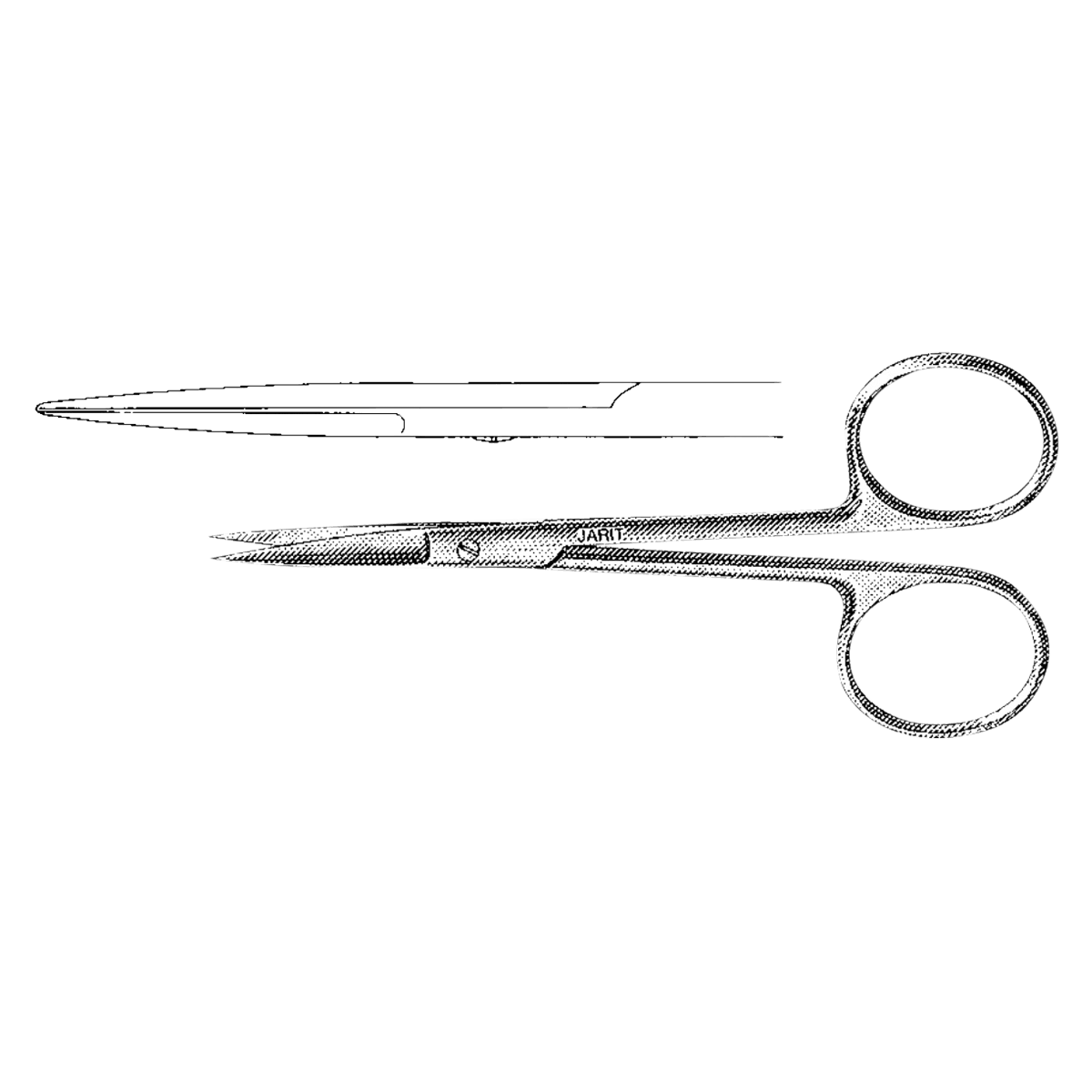 Jarit Iris Scissors, Straight, 4" (10 cm), Sharp/Sharp, Stainless Steel, Each