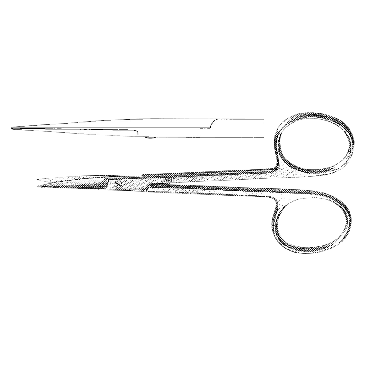 Jarit Iris Scissors, Straight, Sharp/Sharp, 4-5/8" (11.7 cm), Stainless Steel, Each