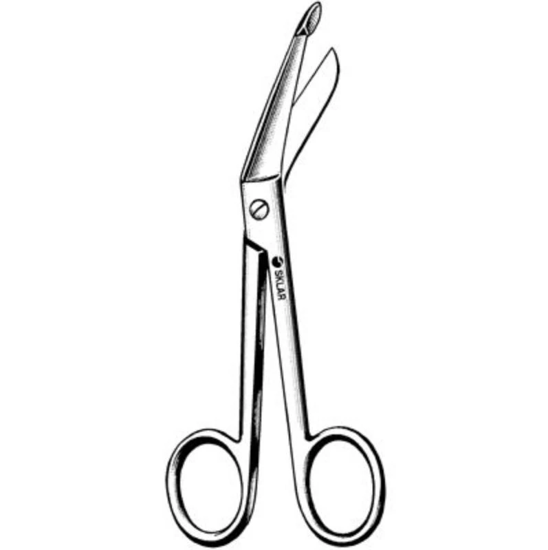 Sklar Instruments Lister Bandage Scissors, Angled, 7-1/4" Stainless Steel, Non-Sterile, Reusable, Each