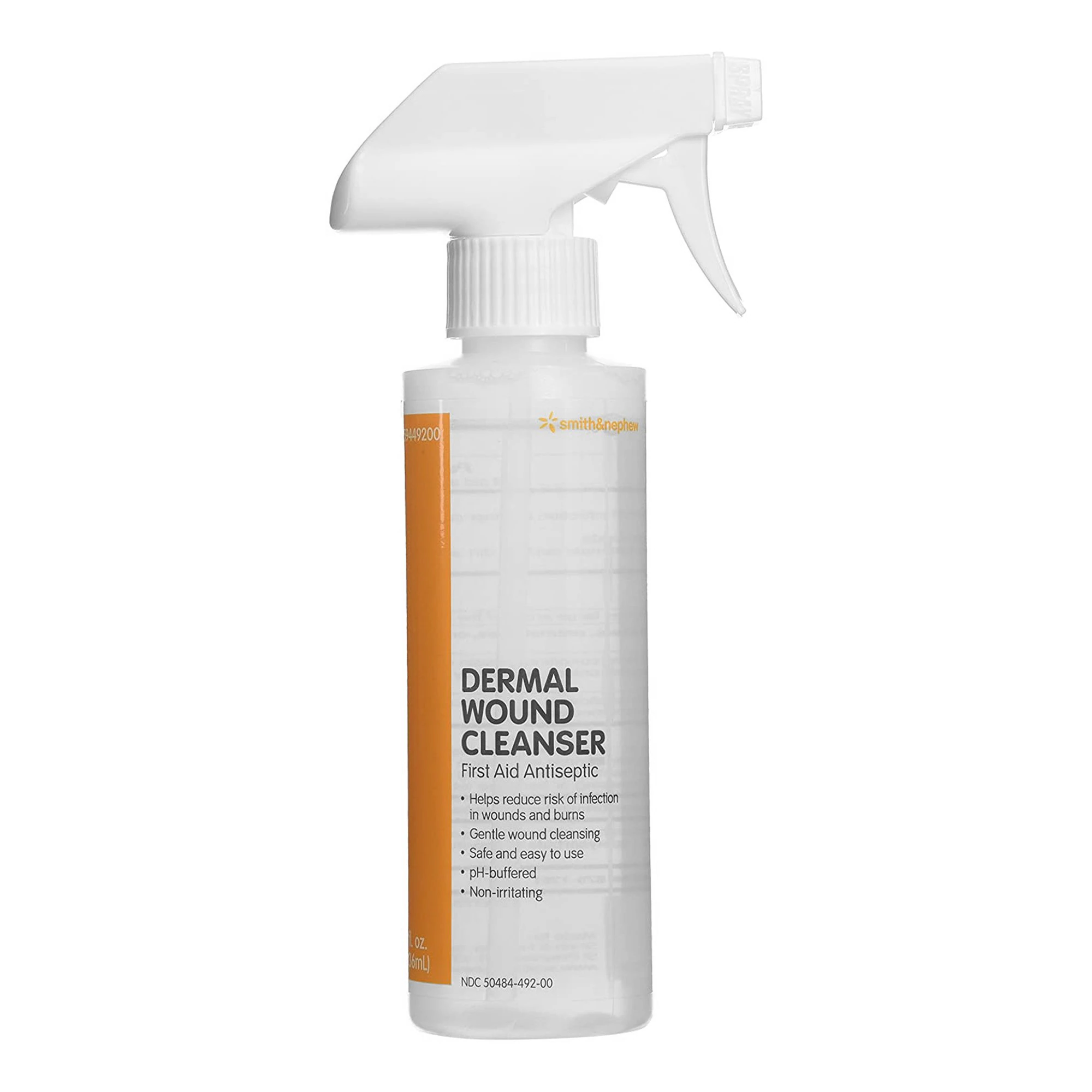 Smith & Nephew Cleanser Dermal Wound, 8 oz, Spray Bottle, Latex-Free, 1/Bottle