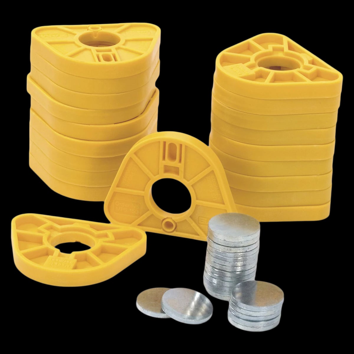 Great Lakes Dental Tech Mounting Plates, Yellow, Replacement MPS, 20/Package