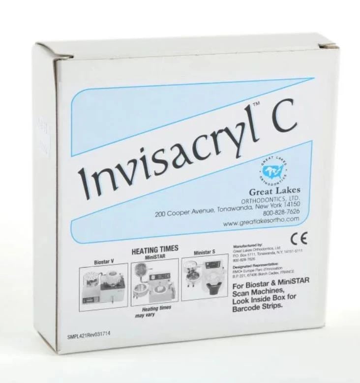 Invisacryl™ C Clear 1mm/125mm Round, .040" Thickness, Pack of 100