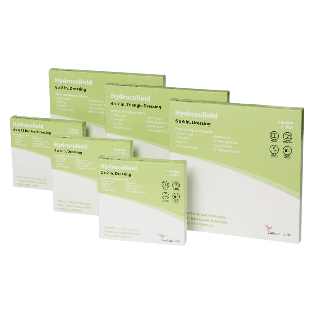 Cardinal Health Hydrocolloid Thin LF Sterile Dressing, 4" x 4", Non-Adhesive, Absorbent, Latex-Free