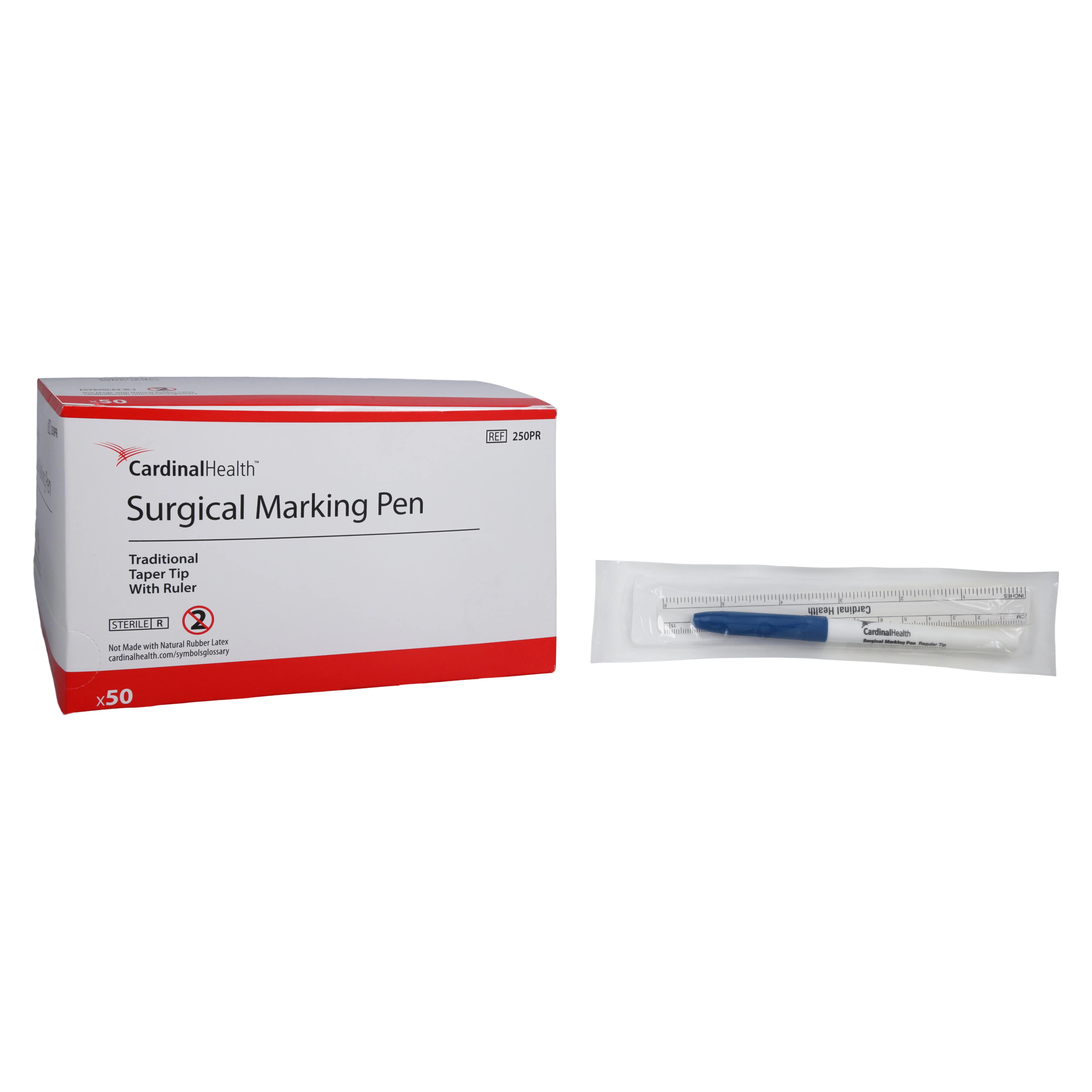 Cardinal Health Skin Marker, Tapered Tip, Blue, Sterile, 50/Box